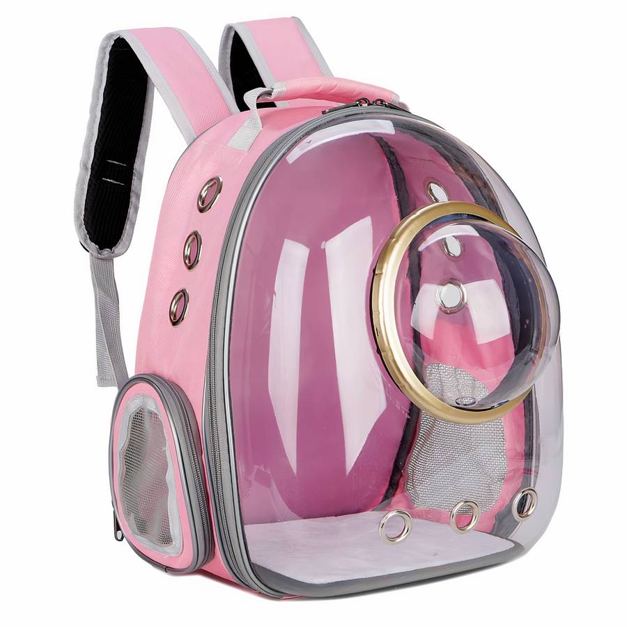 Trasportino Gatti Zaino Rosa