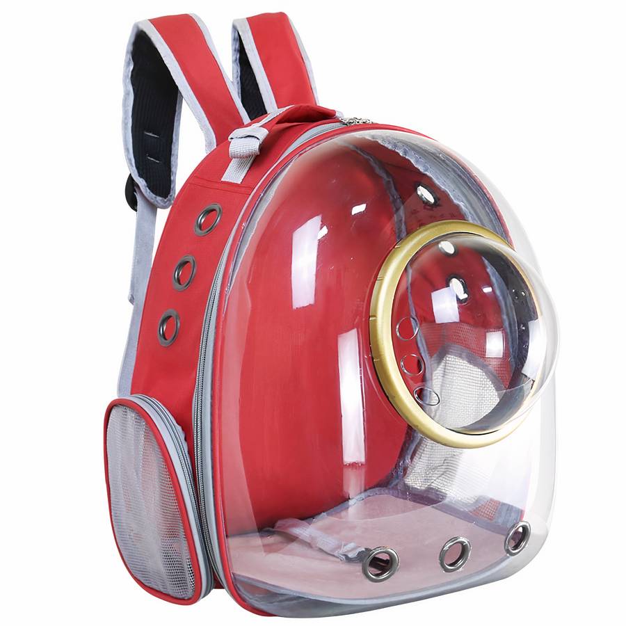 Trasportino Gatti Zaino Rosso